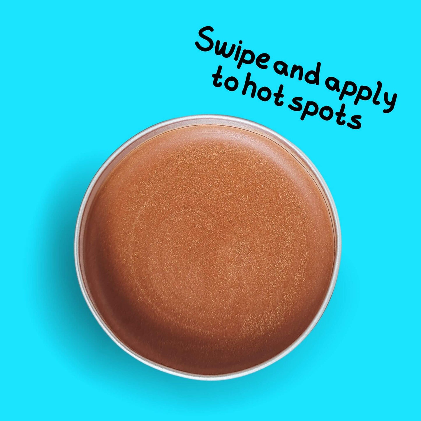 open tin of caramel cray cray by Skin lolli with caption, swipe and apply to hot spots