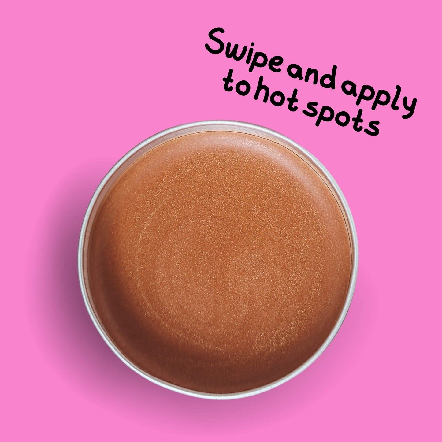 open tin of caramel cray cray by Skin lolli with caption, swipe and apply to hot spots